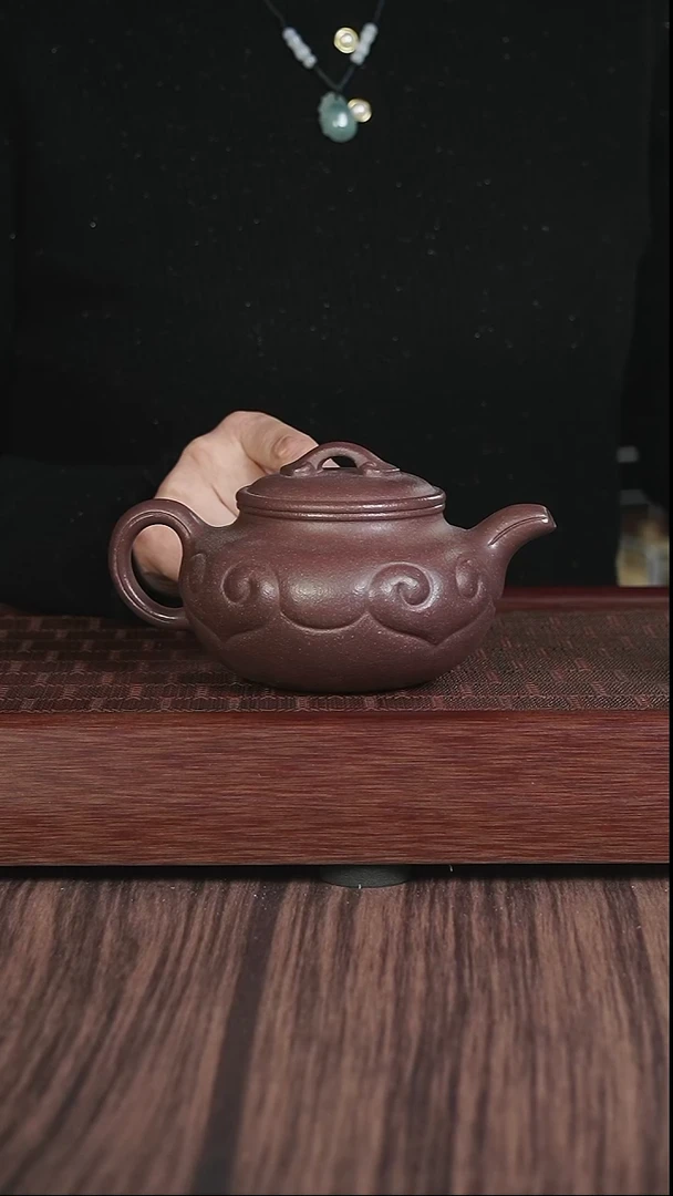 【闪购商品】紫砂茶壶千禧紫泥  如意仿古
