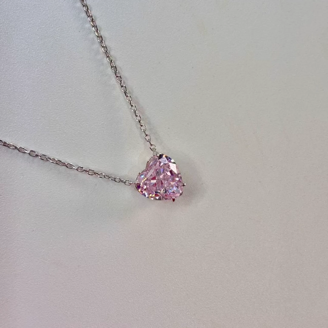 恋回眸 坠链均925银合成锆石 S925银项链