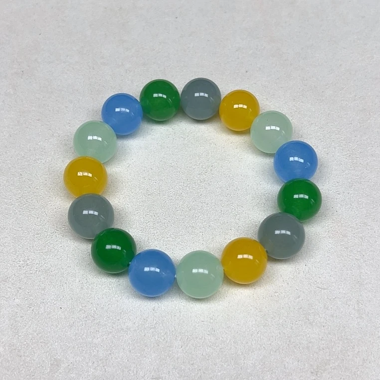 品质甄选14mm五福多宝马卡龙珠子手串