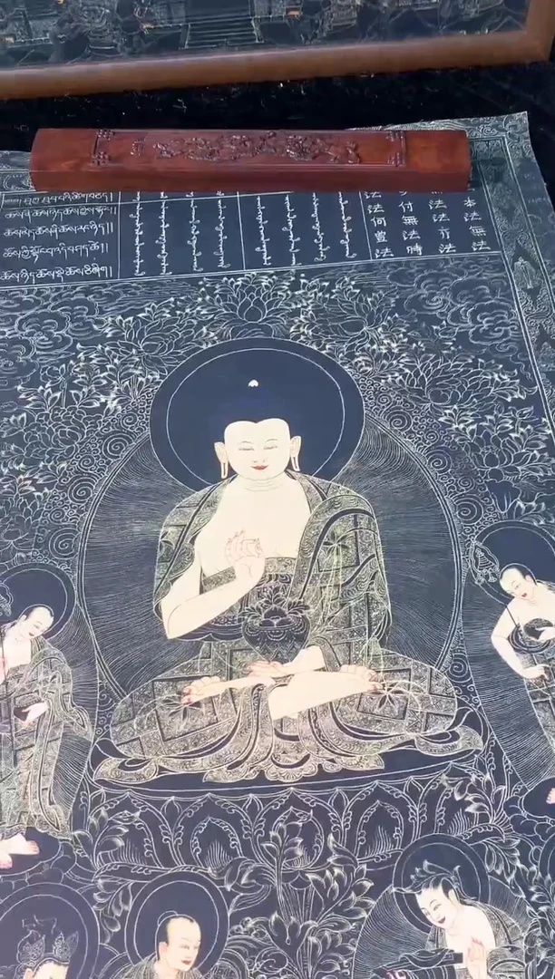 卷轴画034佛陀说法