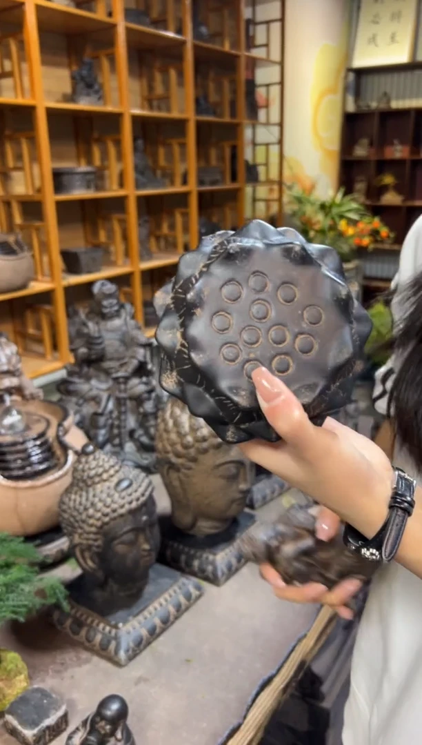 陶土莲蓬实心底座