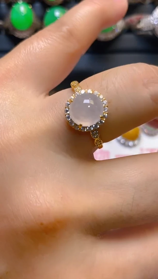 【闪购商品】翡翠耳饰银S925镶嵌天然A货翡翠1