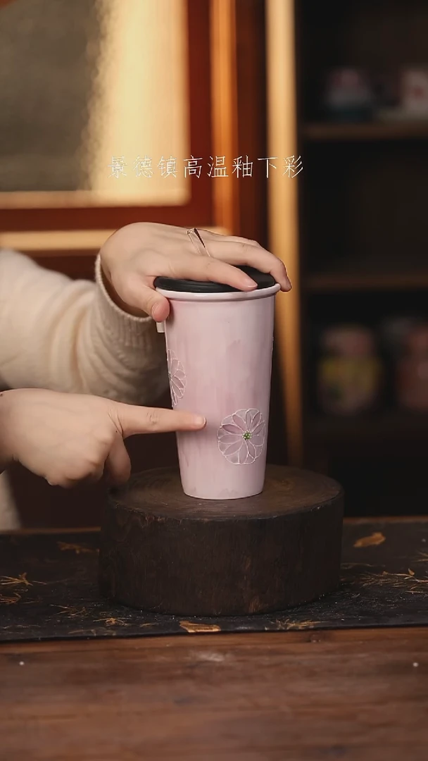 陶瓷景德镇高温釉下手绘陶瓷@L191@