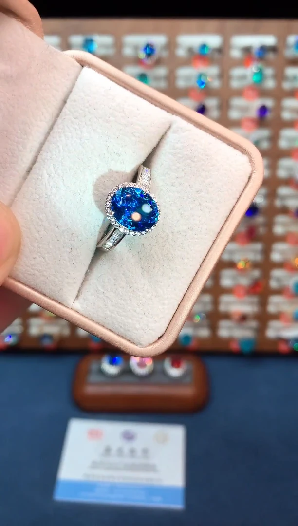 银S925镶嵌戒指帕拉依巴碧玺.......