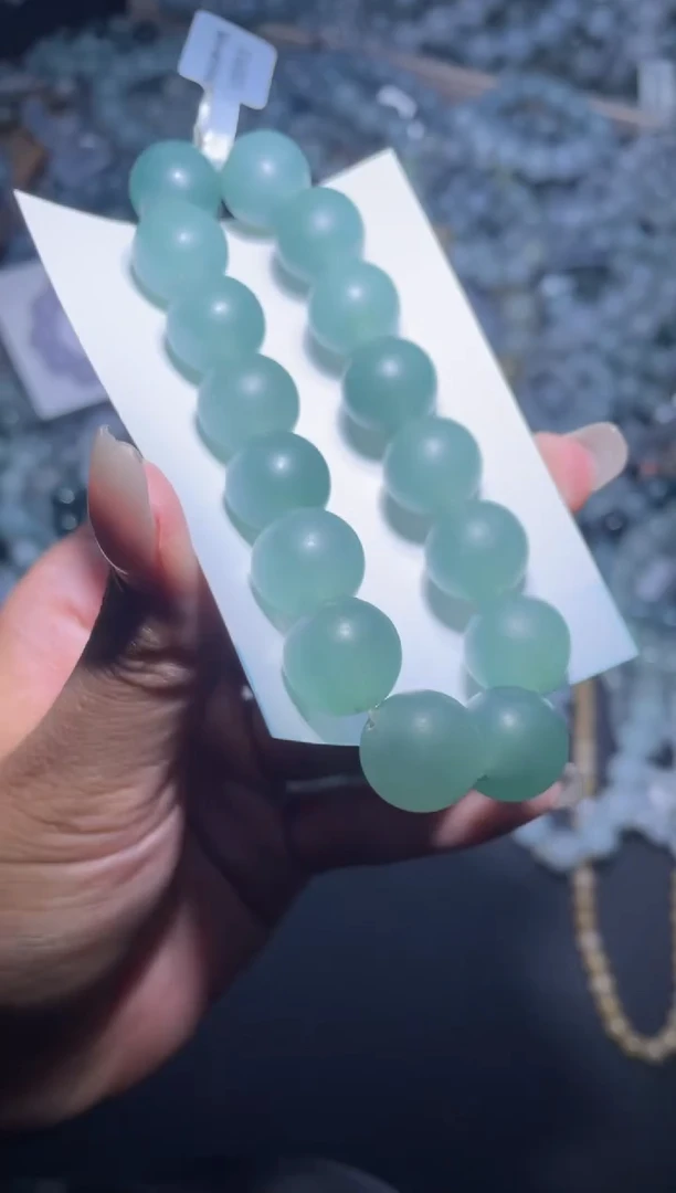 【闪购商品】定制翡翠未镶嵌天然缅甸A货翡翠手串45