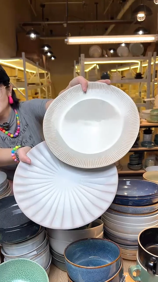 瓷272 外贸尾货高温釉下彩陶瓷餐具默认微瑕