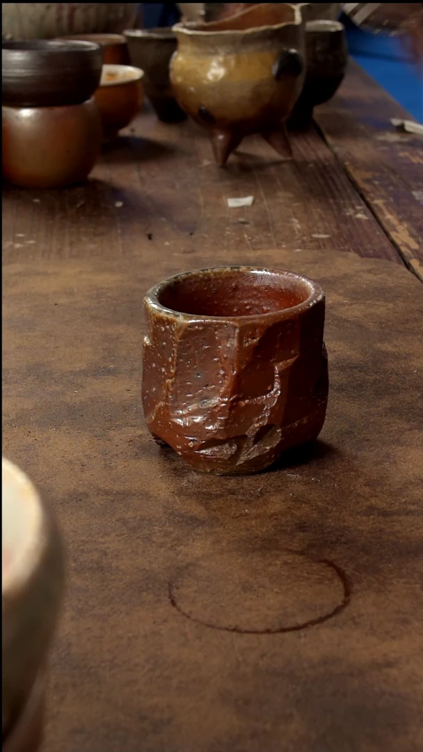 瓷片山乙柴烧高端茶具