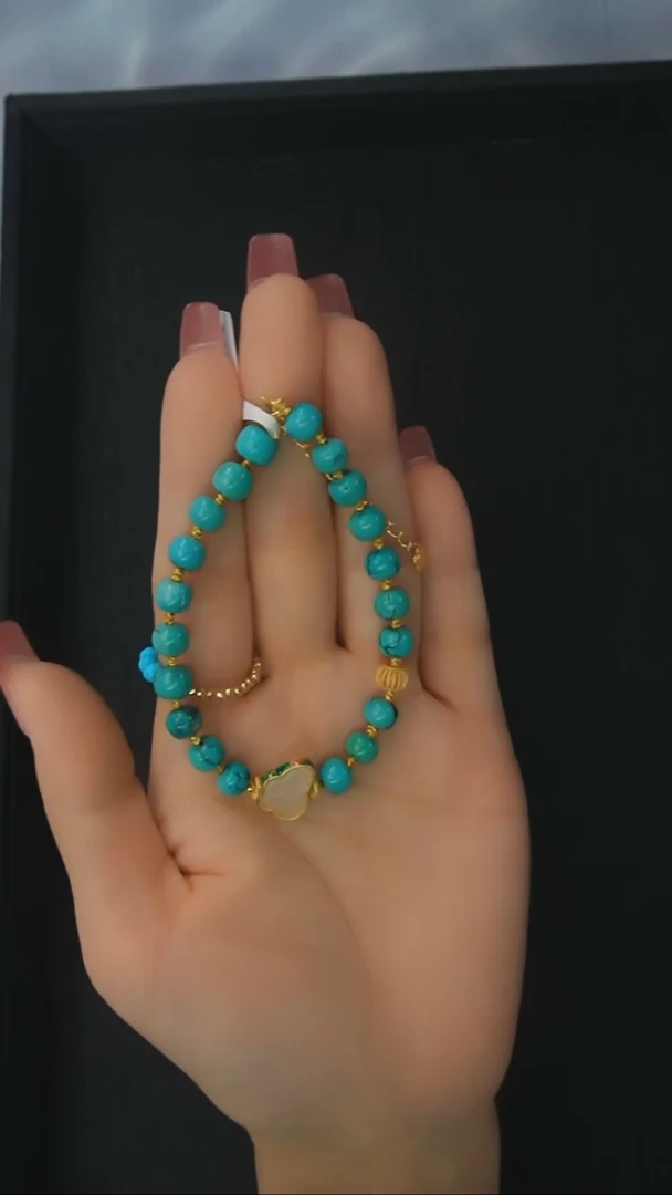 【闪购商品】绿松石手链银S925镶嵌发货一件