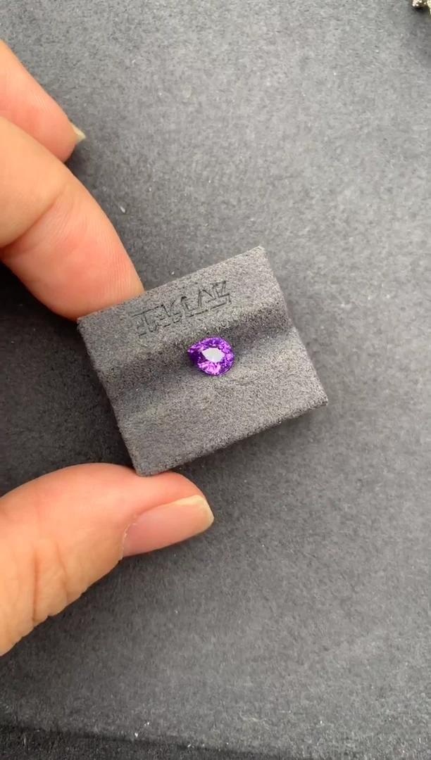 裸石彩色蓝宝石1ct紫蓝宝 定制 GE