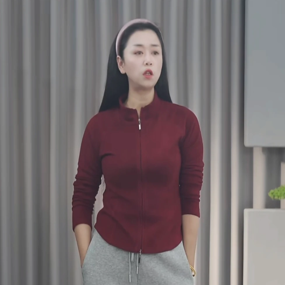 【衣长52-55】暖姜绒拉链衫半高领秋冬女士修身保暖显瘦立领绒衫611