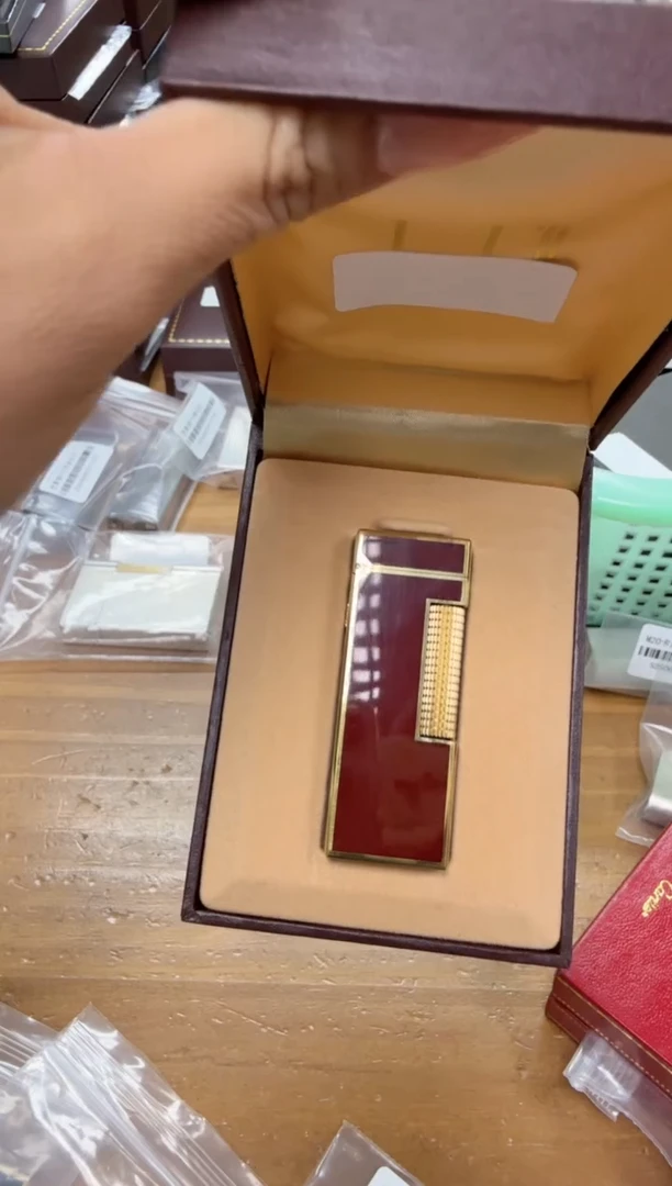 纯铜60 登家红漆金 带盒