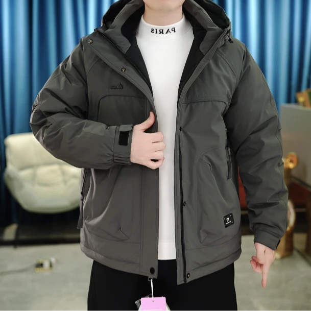 2025冬季新款男士羽绒服户外机能风保暖情侣潮流外套9233