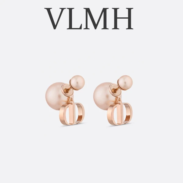 铜合金耳饰 CNC精工粉色珠珠轻奢耳环气质耳钉女士耳饰VLMH1059