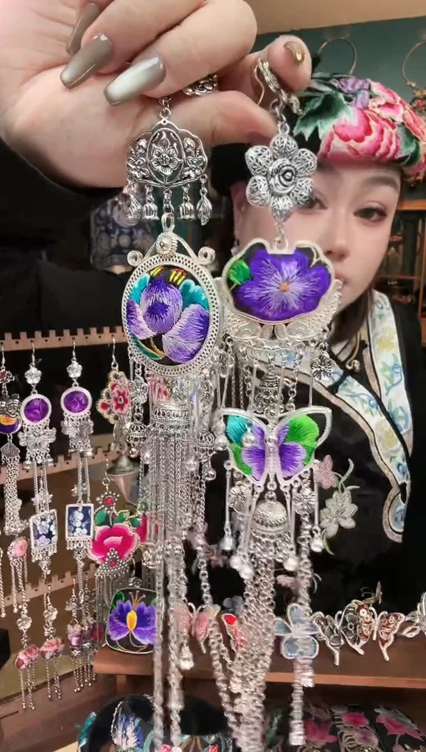 刺绣纯手工民族风刺绣压襟