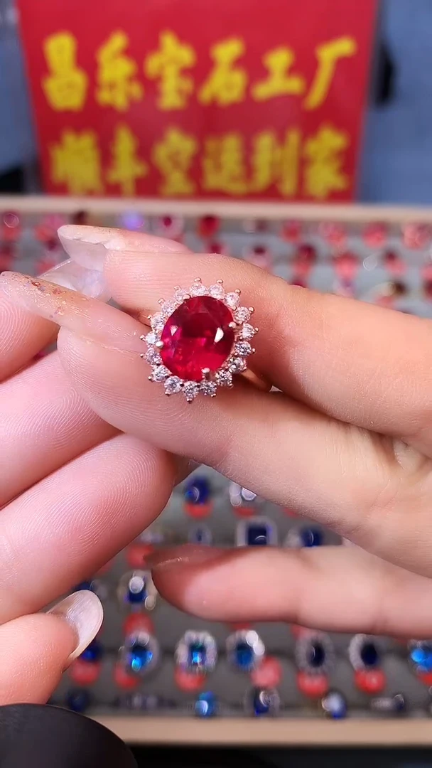 【闪购商品】红宝石戒指银S925镶嵌111111