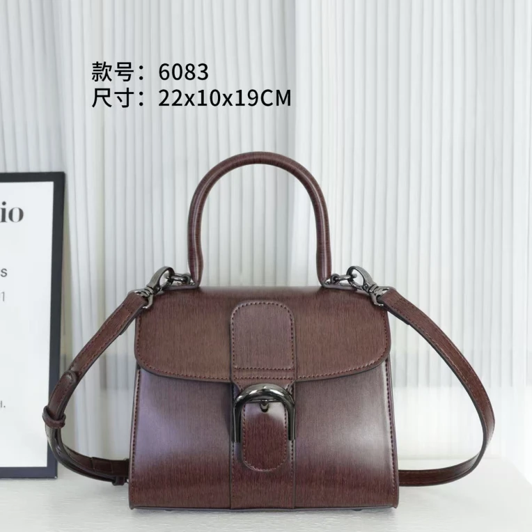 【特特甄选】FES-6083-棕色经典秋冬潮流百搭轻奢单肩