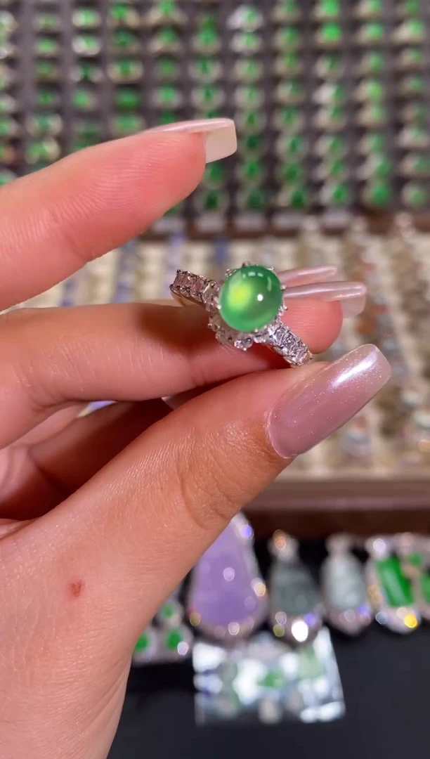 未镶嵌戒指翡翠天然缅甸A货翡翠未镶嵌 粉丝福利