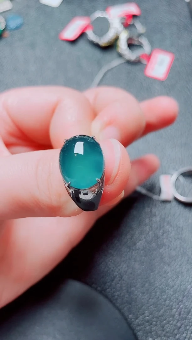 银S925镶嵌戒指翡翠111