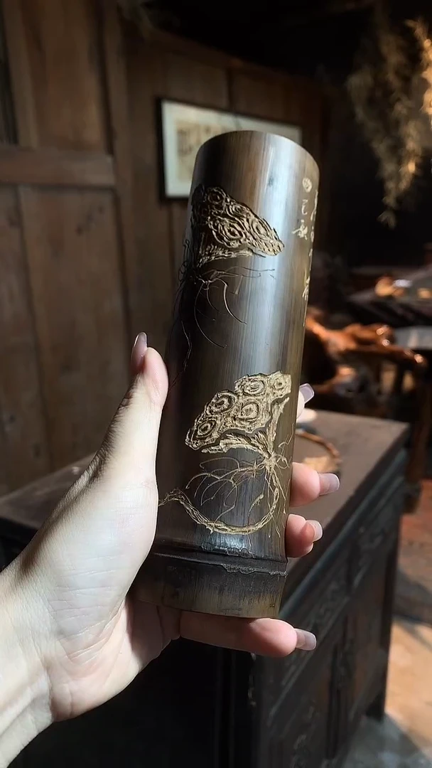 姑**茗老料 双莲蓬茶则.....