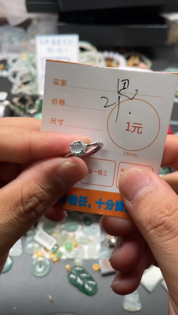 翡翠未镶嵌颈饰A*思戒指