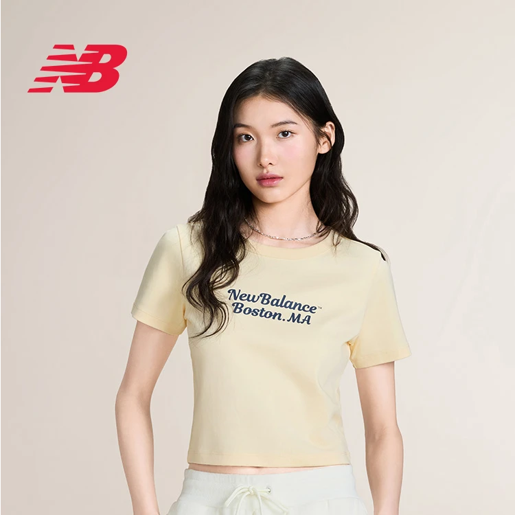 New Balance NB官方正品夏女士修身休闲圆领上衣短袖T恤NEF12062
