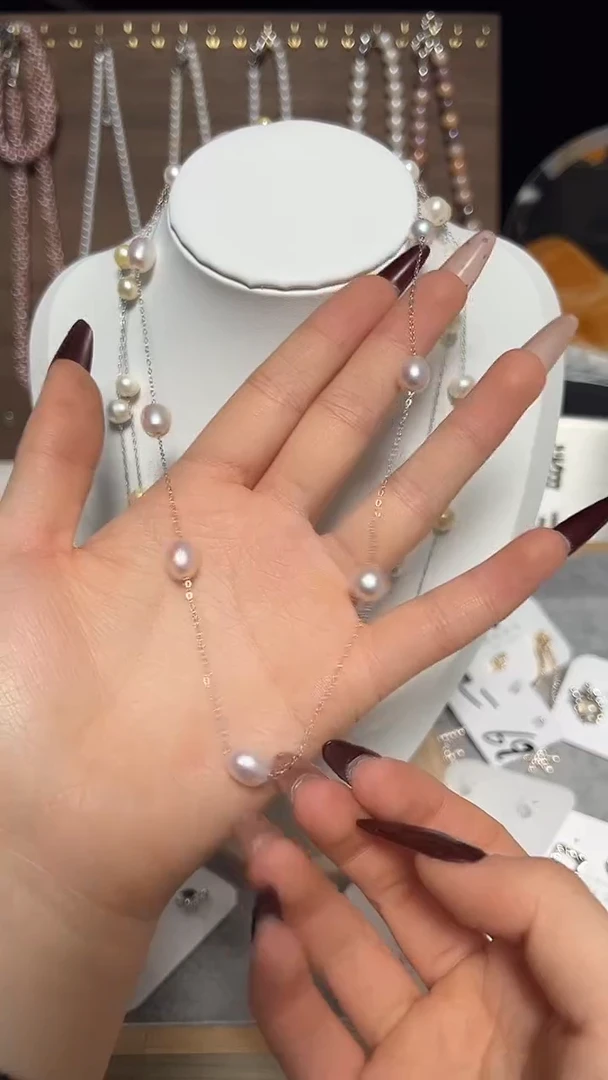 颈饰银S925镶嵌淡水珍珠永丽珍珠严选