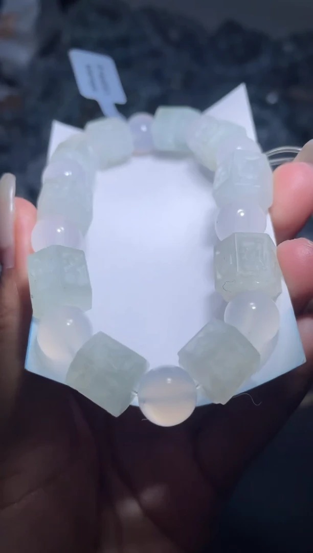 【闪购商品】定制翡翠未镶嵌天然缅甸A货翡翠手串8