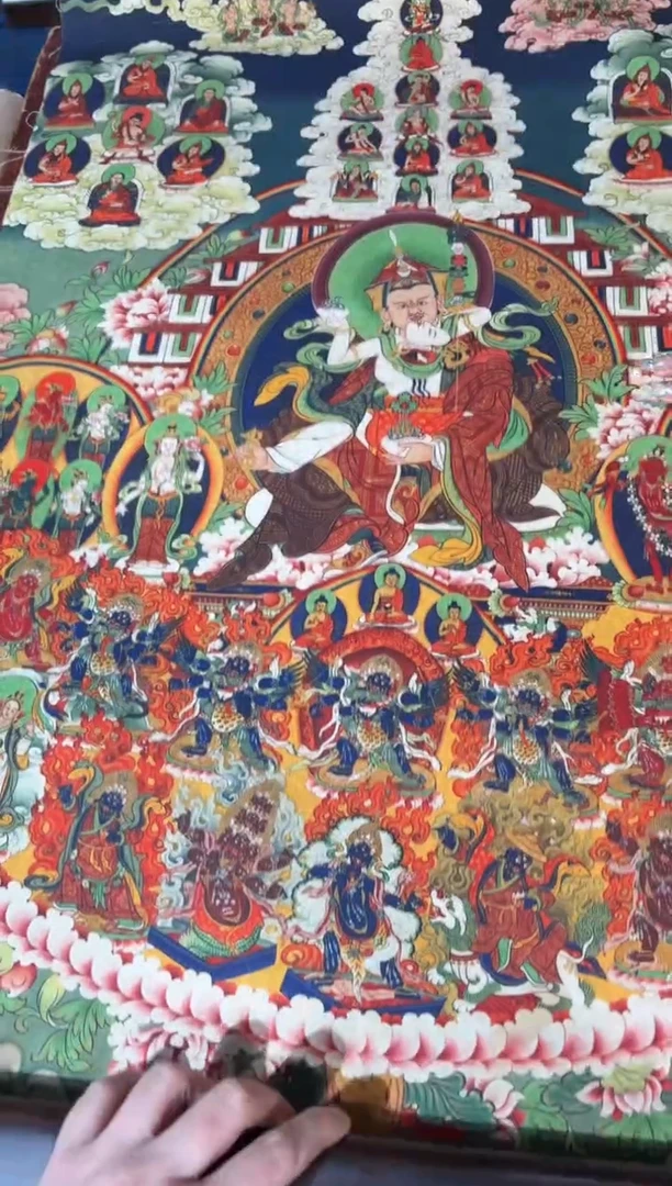 卷轴画龙妹的唐卡tk16