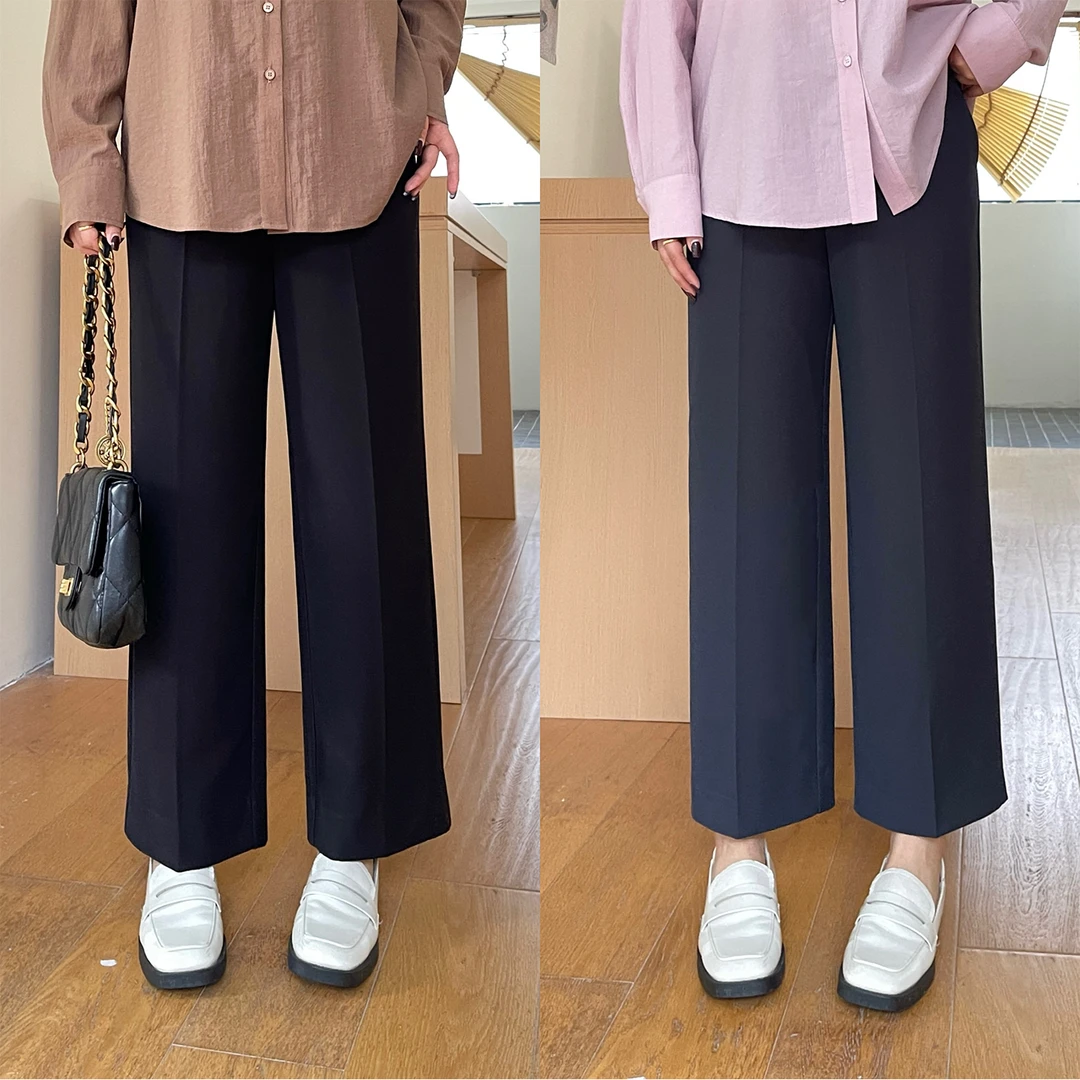 裂渡宣宣【秋日公式】微胖大码女秋时尚百搭显瘦窄腿西装裤ZY508F23