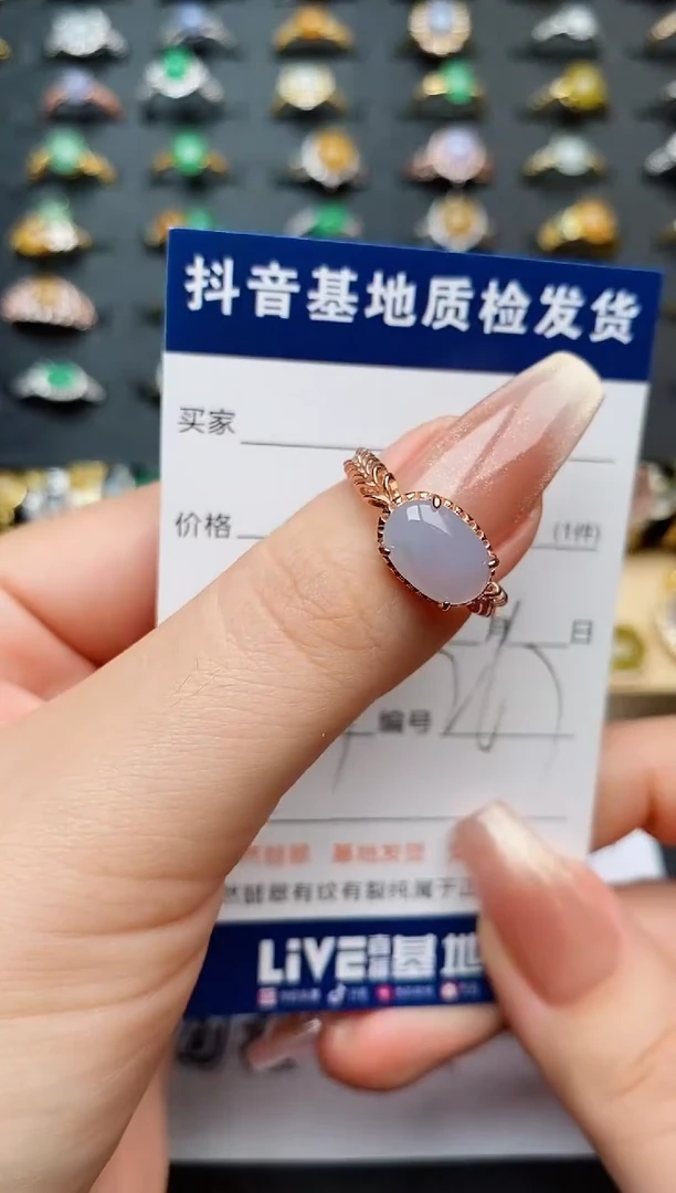 翡翠戒指银S925镶嵌............