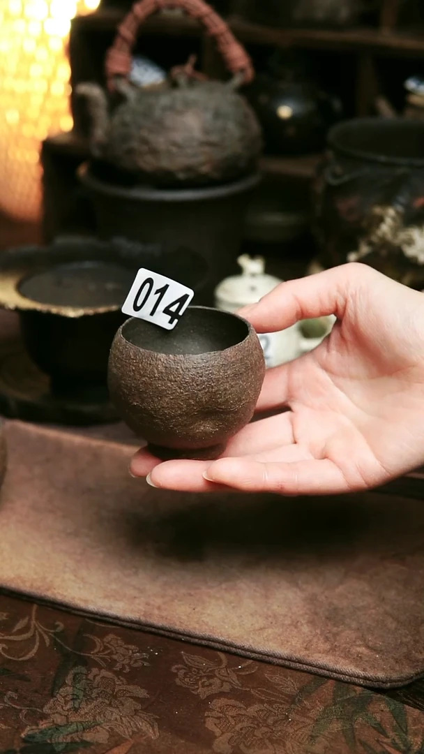 014紫砂全手工粉引主人杯70毫升