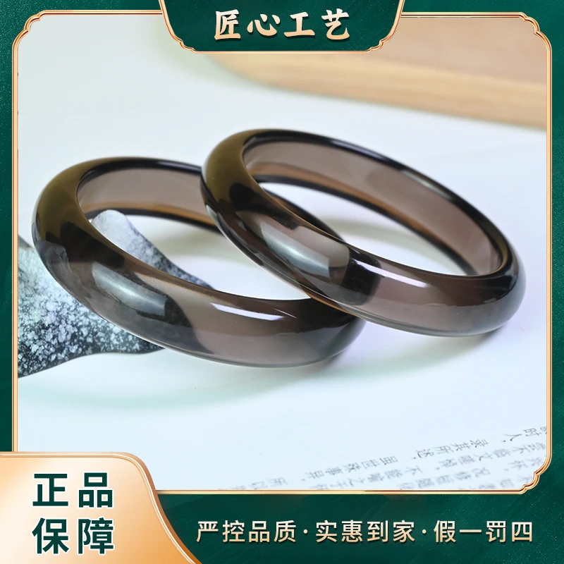 【前锦珠宝】YZ382-暗曜悦珖之芯黑曜石手镯-多样性只发一件