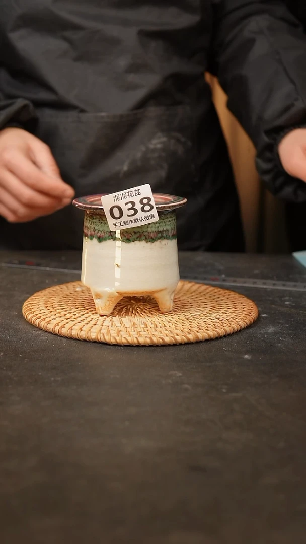 【闪购商品】瓷片038泥泥手工花盆