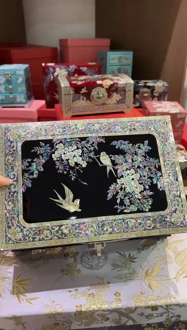 鱼锁满贝底·微瑕·弘贝雅螺钿漆器文化馆