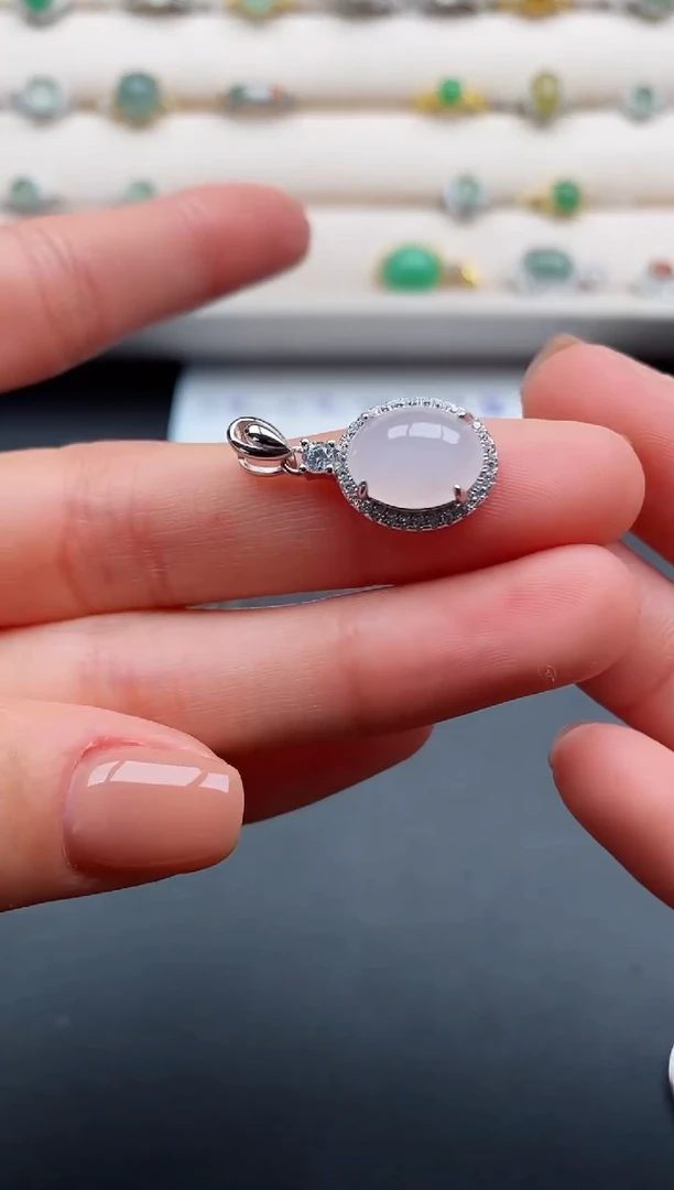 银S925镶嵌戒指翡翠22222222+5