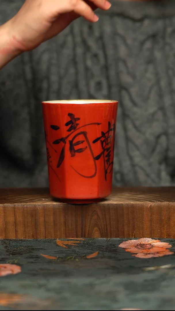 杯釉下彩手工手绘同款陶器