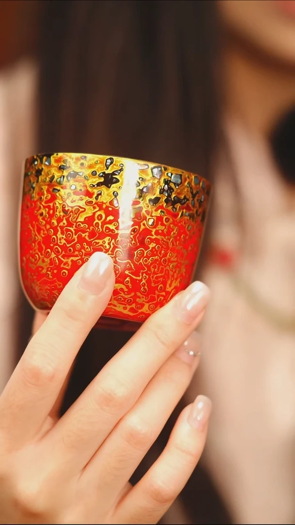 @金玉满堂水晶杯@非遗大漆