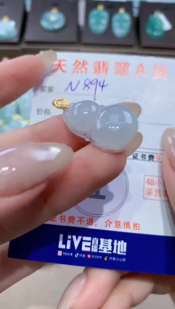 颈饰未镶嵌翡翠天然缅甸翡翠A货挂件