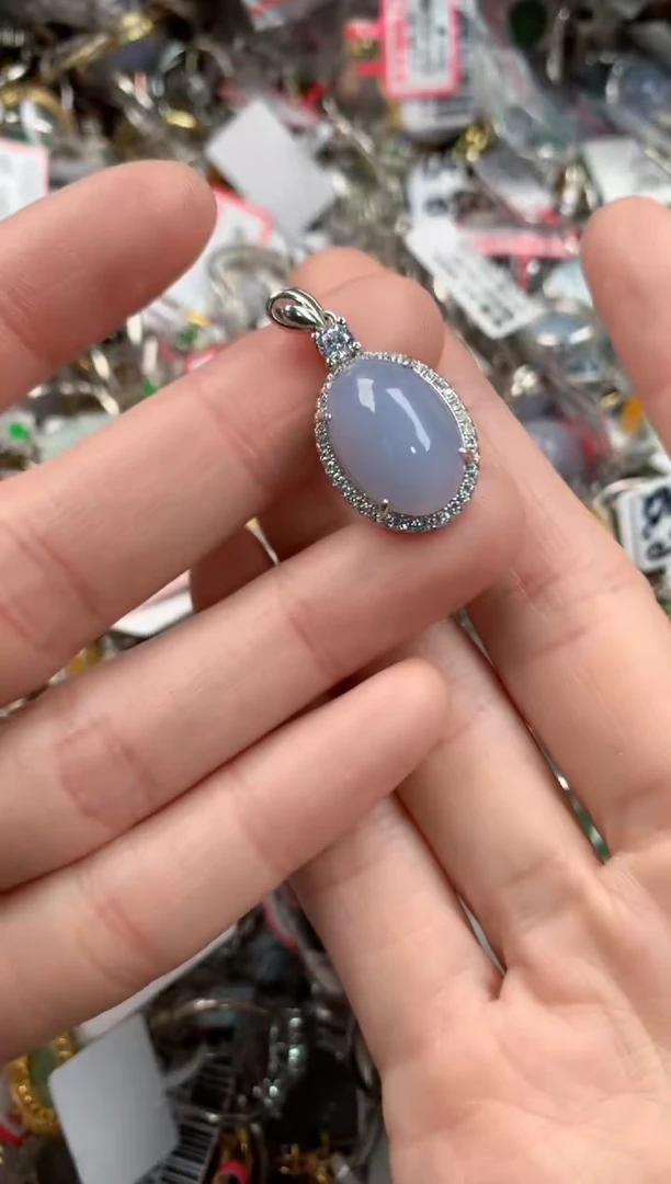 银S925镶嵌戒指翡翠222   10