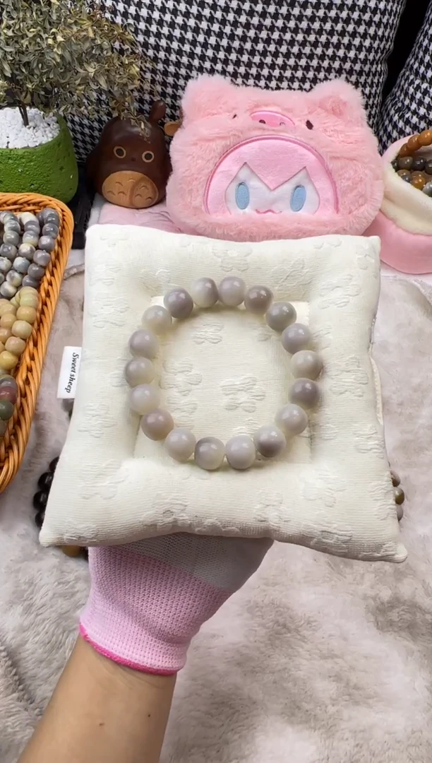 手串菩提根/象牙果卡14干磨苹果琉璃星淡紫