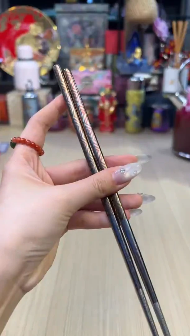 63纯钛彩筷-土