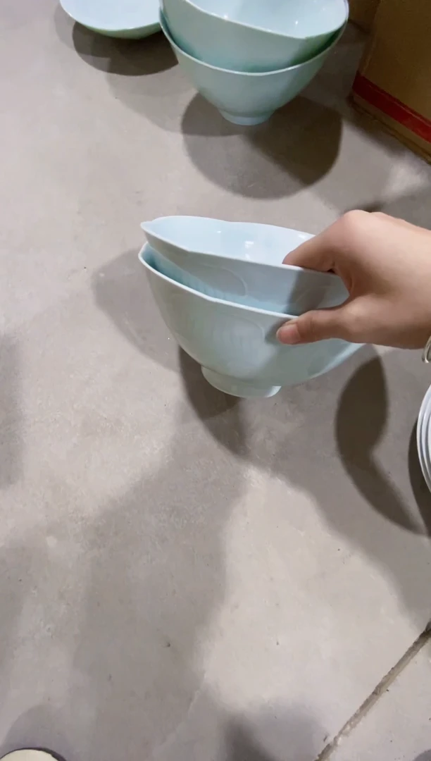 瓷2个8英寸汤碗微瑕不退不换