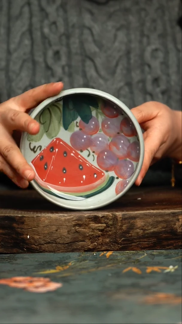 【闪购商品】杯杯釉下彩手工手绘同款陶器