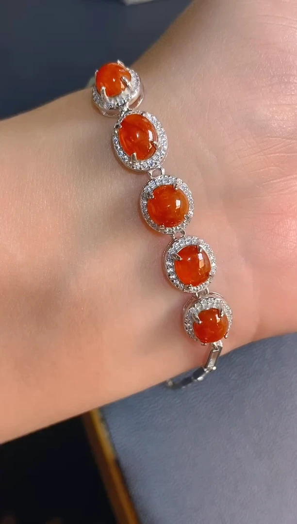 【闪购商品】翡翠耳饰银S925镶嵌天然A货翡翠1