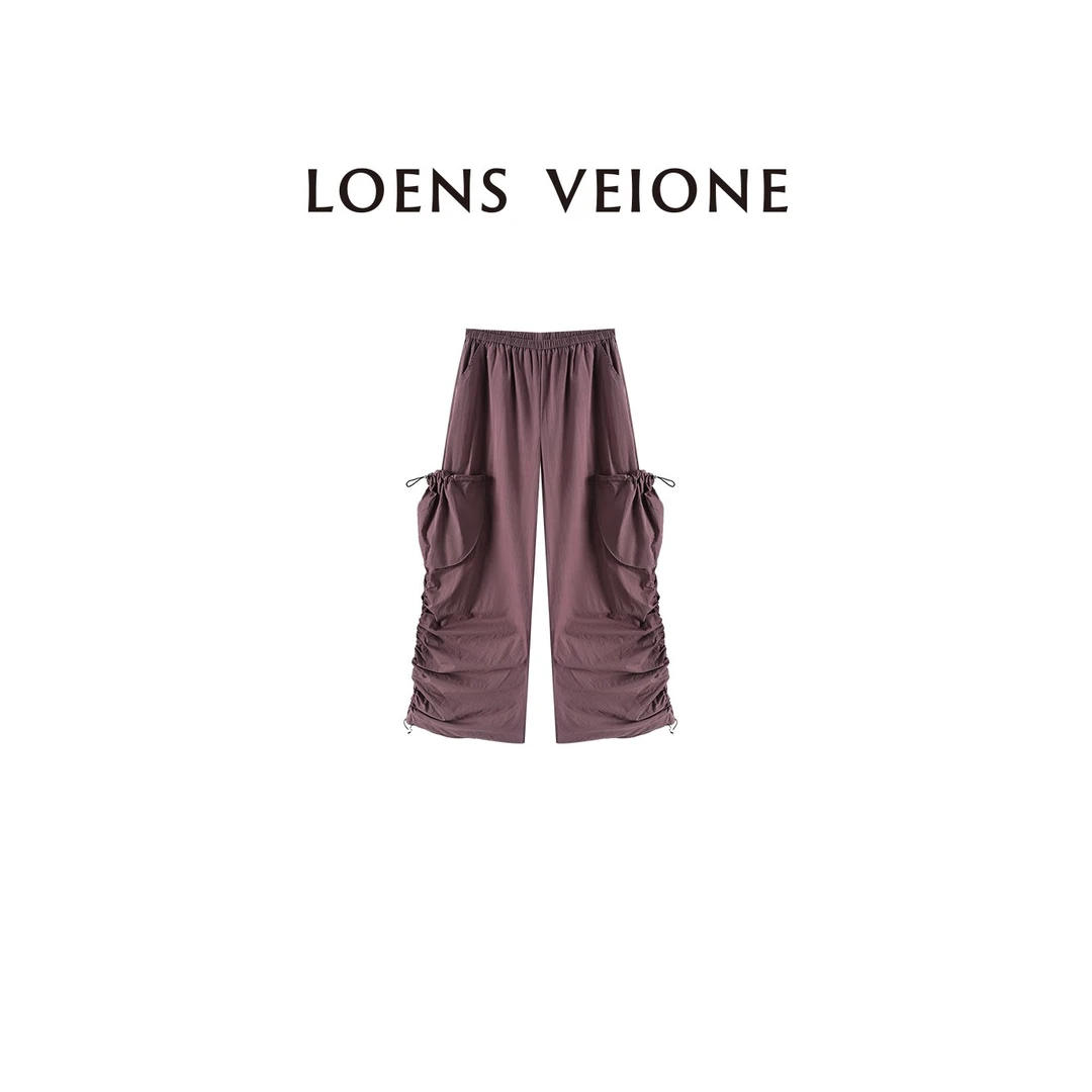 LOENS VEIONE/罗拉【棉】夏季薄款抽绳百搭潮牌工装裤25CVBG0180N