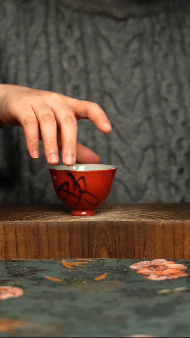 杯釉下彩手工手绘同款陶器