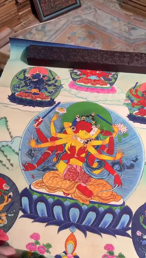 卷轴画子子的唐卡tk160