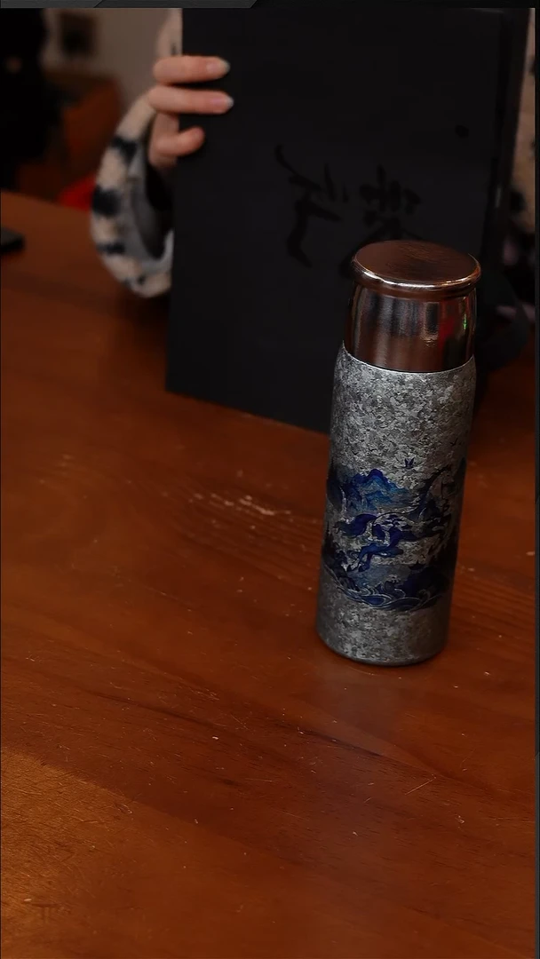 陶43-骏马磁吸杯-480ML纯钛+礼盒装【CF6479】