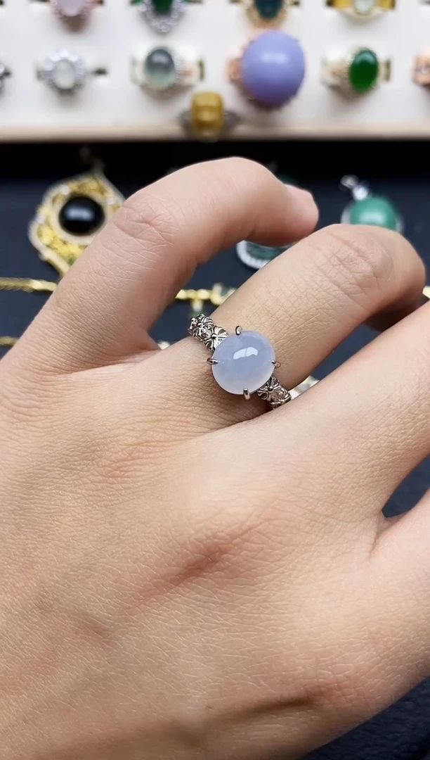 【闪购商品】翡翠戒指银S925镶嵌11111
