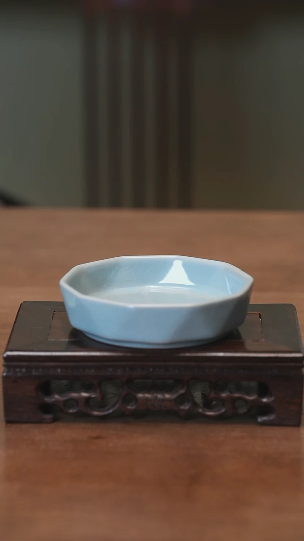 【闪购商品】Y宝丰宋官窑原产地汝瓷钻石杯垫